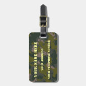 軍のカムフラージュ ラゲッジタグ (正面縦)