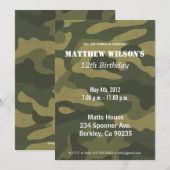 軍のカモフラージュ 招待状 (正面/裏面)