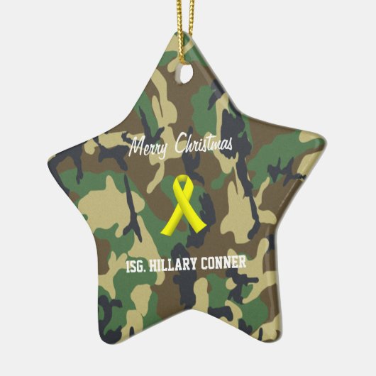 軍のクリスマスのオーナメント セラミックオーナメント (左)