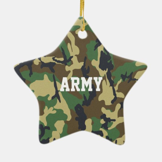 軍のクリスマスのオーナメント セラミックオーナメント (裏面)