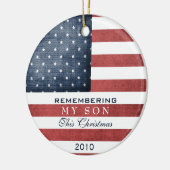 軍のクリスマス セラミックオーナメント (左)