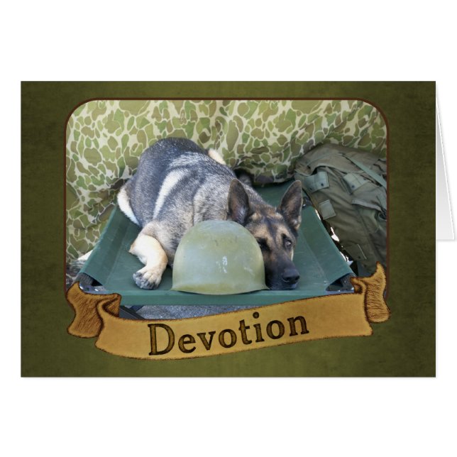 軍のジャーマン・シェパード (正面横)