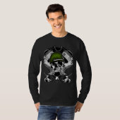 軍のスカルのワイシャツ Tシャツ (正面フル)