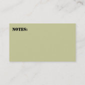 軍のスタイルのお父さんの接触情報カード コーリングカード (裏面)