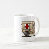 軍のハンマーの救急車のマグ コーヒーマグカップ (正面右)