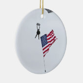 軍のパラシュートの人のオーナメント セラミックオーナメント (右)