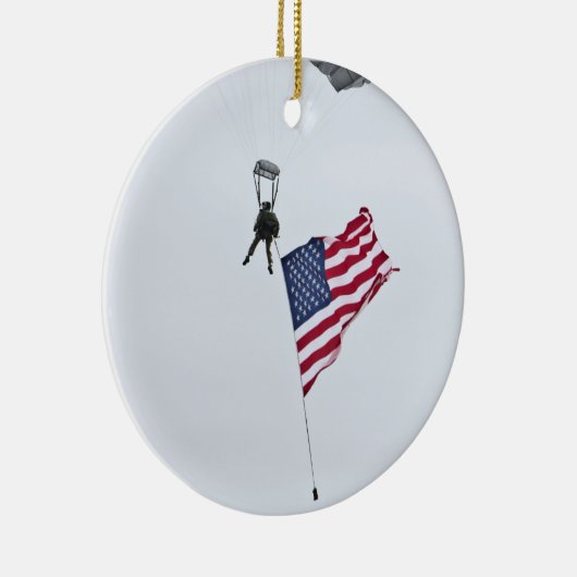 軍のパラシュートの人のオーナメント セラミックオーナメント (右)