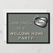 軍のパーティーの歓迎の家のお祝いのカスタム 招待状 (正面)
