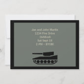 軍のパーティーの歓迎の家のお祝いのカスタム 招待状 (裏面)