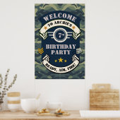軍のパーティーサイン、カモフラージュ歓迎サイン ポスター (キッチン)