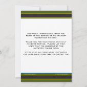 軍のヒーロー歓迎ホームカミング招待状 招待状 (裏面)