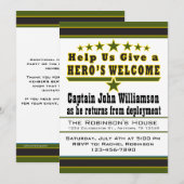 軍のヒーロー歓迎ホームカミング招待状 招待状 (正面/裏面)