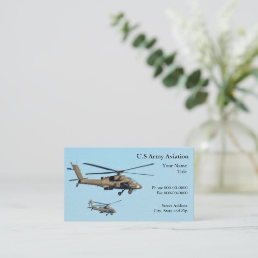 軍のヘリコプターの名刺 名刺 (スタンド正面)
