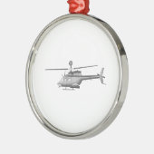 軍のヘリコプター メタルオーナメント (左)