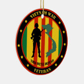 軍のベトナム戦争の退役軍人のカスタムなオーナメント セラミックオーナメント (右)