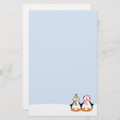 軍のペンギンのカップル 便箋 (正面/裏面)