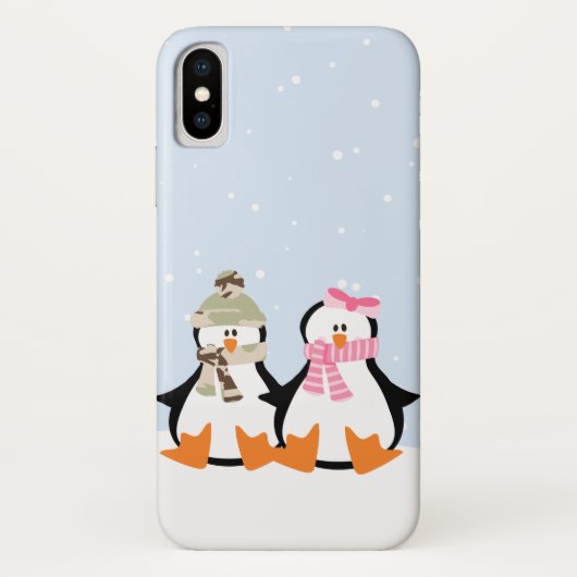 軍のペンギンのカップル Case-Mate iPhoneケース (裏面)