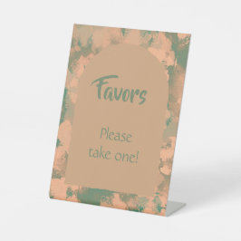 軍のモダン緑のフローラの恩恵 台座サイン