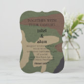 軍のユニフォーム ウェディング 招待状 (スタンド正面)