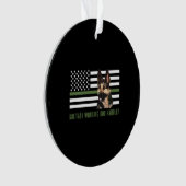 軍の作業犬の扱う人 オーナメント (正面)