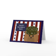 軍の兵士の英雄とパパ