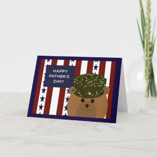 軍の兵士の英雄とパパ カード