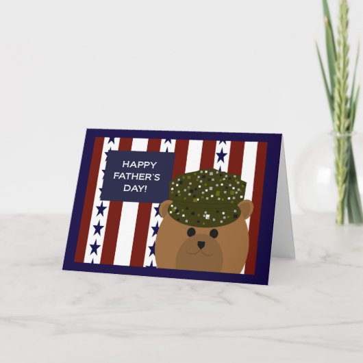 軍の兵士の英雄とパパ カード (正面)