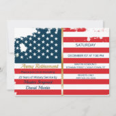 軍の兵士の退職パーティーの旗の招待状 招待状 (正面)