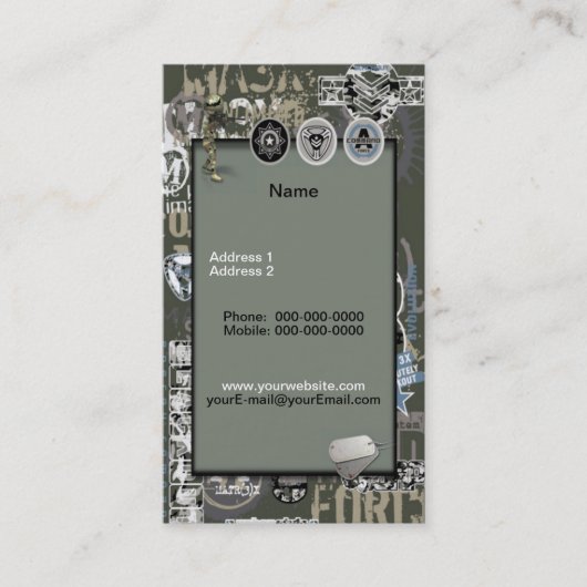 軍の名刺 名刺 (正面)