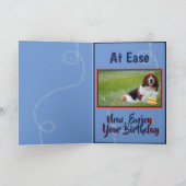 軍の大尉ののHatバースデー・カードW/Basset カード (内部)