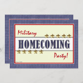 軍の帰郷はパーティの招待状を主演します 招待状 (正面/裏面)