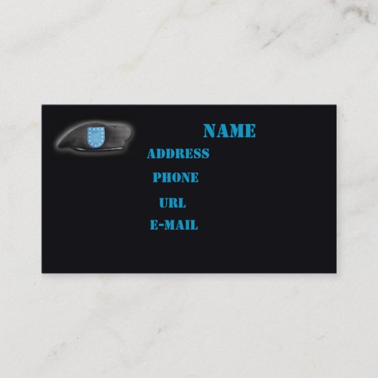 軍の強力な退役軍人パッチvets名刺 名刺 (正面)