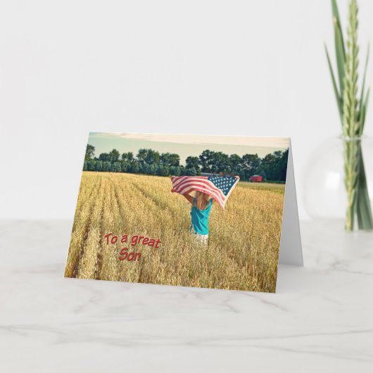 軍の息子にありがとう サンキューカード (正面)