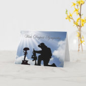 軍の悔やみや弔慰カード カード (黄色い花)