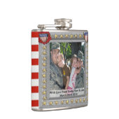 軍の愛国心が強い米国の退役軍人のカスタマイズ可能なフラスコ フラスク (右)