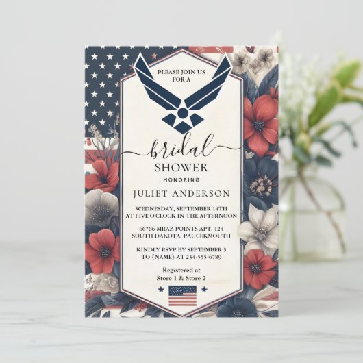 軍の戦闘用マリーンタクティカルミリタリーブライダルシャワー 招待状 (スタンド正面)