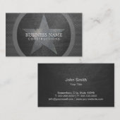 軍の星のグランジな金属のプロフェッショナル 名刺 (正面/裏面)