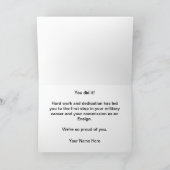 軍の沿岸警備隊OCSの卒業カード カード (内部)