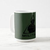 軍の特殊部隊グリーンデザイン コーヒーマグカップ (正面左)