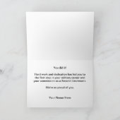 軍の空軍OCS卒業カード カード (内部)