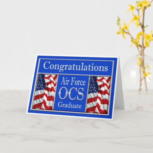 軍の空軍OCS卒業カード カード (黄色い花)