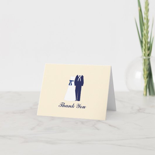 軍の結婚式のお礼状 サンキューカード (正面)