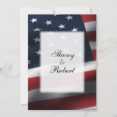 軍の結婚式テーマの招待状 5" x 7" 招待状 (裏面)