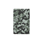 軍の緑のカムフラージュパターン ポケットMoleskineノートブック (裏面)