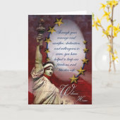 軍の自由の歓迎の家の挨拶状 カード (黄色い花)