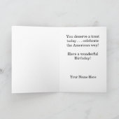 軍の船員のバースデー・カード カード (内部)