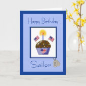軍の船員のバースデー・カード カード (黄色い花)