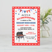 軍の英雄の誕生日BBQをお祝いしよう 招待状 (スタンド正面)