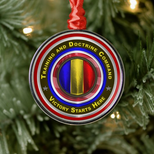 軍の訓練と教義司令部がキリストを守る メタルオーナメント (ツリー)