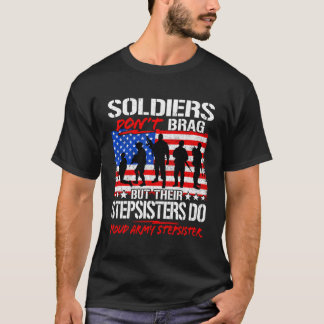 軍の誇りを持った義妹の兵士は勇気のない軍隊 Tシャツ